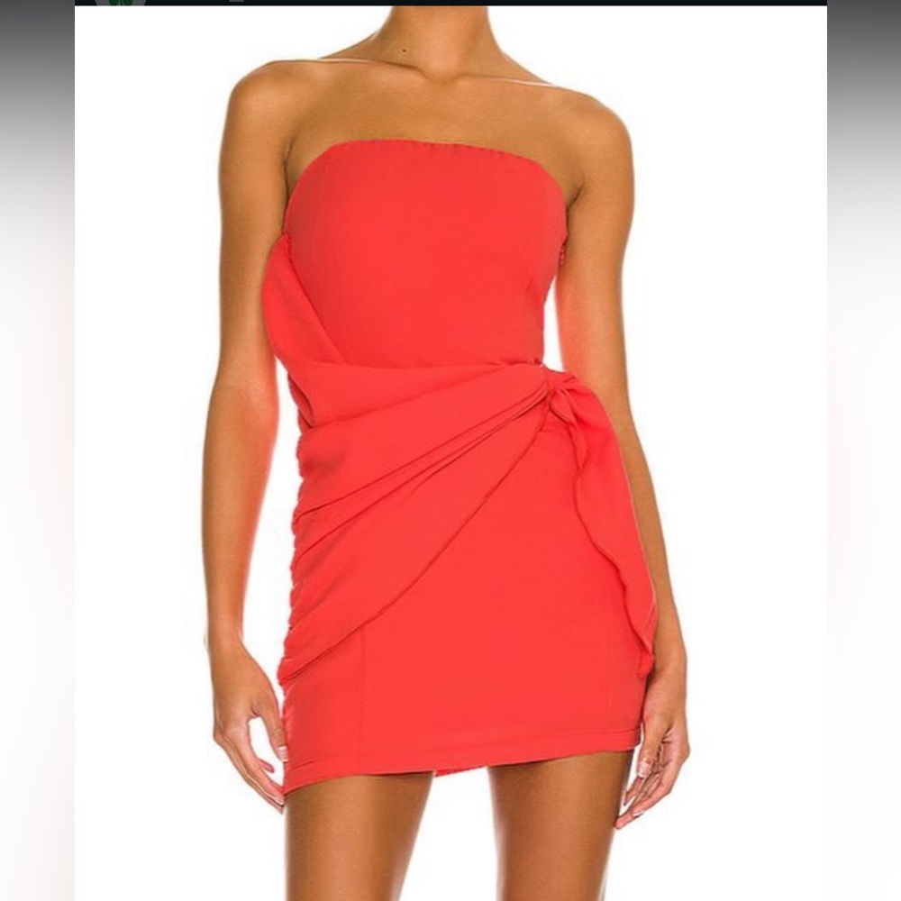 superdown Strapless Red Mini Dress
